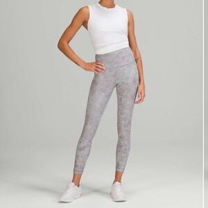 Lululemon Wunder Train High-Rise Tight 25" Tactile Jacquard Lunar Rock